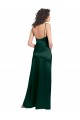Vert Chasseur Trapèze Scoop Satiné Stretch Longue Formelles Robes demoiselle d'honneur / Robes de soirée / Robes de bal à Bas Prix