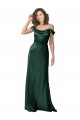 Vert Chasseur Trapèze Épaule Dénudée Bretelles spaghetti Satiné Stretch Longue Formelles Robes demoiselle d'honneur / Robes de soirée / Robes de bal à Bas Prix