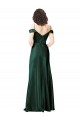 Vert Chasseur Trapèze Épaule Dénudée Bretelles spaghetti Satiné Stretch Longue Formelles Robes demoiselle d'honneur / Robes de soirée / Robes de bal à Bas Prix