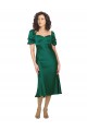 Vert Chasseur Trapèze midi Satiné Soyeux Courte Robes demoiselle d'honneur / Robes de soirée / Robes de bal à Bas Prix
