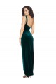 Vert foncé Fourreau Velours Stretch Longue Asymétrique Robes demoiselle d'honneur / Robes de bal à Bas Prix