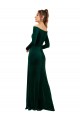 Vert foncé Fourreau Épaule Dénudée Velours Stretch Longue Formelles Robes demoiselle d'honneur / Robes de soirée / Robes de bal à Bas Prix
