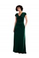 Vert foncé Trapèze Velours Stretch Longue Robes demoiselle d'honneur / Robes de bal à Bas Prix