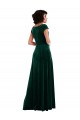 Vert foncé Trapèze Velours Stretch Longue Robes demoiselle d'honneur / Robes de bal à Bas Prix