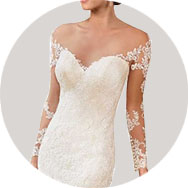Manches Longueues Robes de mariée à Bas Prix